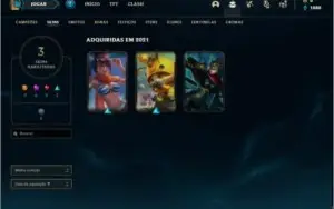 Conta platina 2 Sem email verificado 3 skins e 30 champs