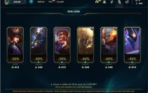 Conta platina 4 com 26 Champs e 3 Skins