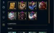 Conta LOL -137 Campeões - 98 Skins -Diamond Season 7