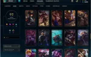 CONTA LOL LV 224 -Todos os campeões, 74k de essência