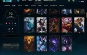 CONTA LOL LV 224 -Todos os campeões, 74k de essência