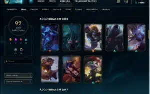 CONTA LOL LV 224 -Todos os campeões, 74k de essência