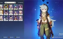 Conta Genshin Venti e duas armas 5 estrelas