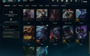 Conta MESTRE com 22 Champs e 2 Skins ( 81% de Win Rate )