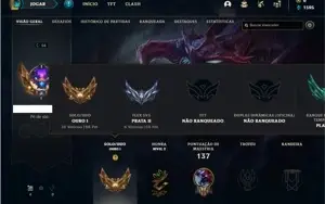 Conta ouro 1 com 50 Champs e 22 Skins