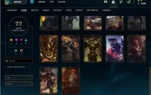 Conta ouro 1 com 50 Champs e 22 Skins