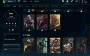 Conta ouro 1 com 50 Champs e 22 Skins