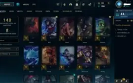 Conta LOL Esmeralda 2 com várias skins