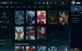Conta LOL Esmeralda 2 com várias skins