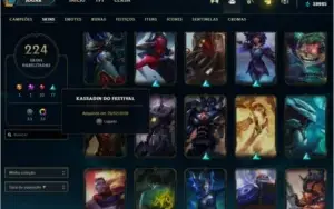 Conta de LoL (Diamante) (200+ skins) (ALL CHAMPS)  (40k EA)