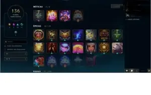 vendo conta lol ouro 2,72skins e mais...