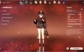 Conta genshin impact hutao ar35 + benção da lua + 74 tiros