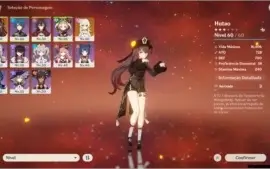 Conta genshin impact hutao ar35 + benção da lua + 74 tiros