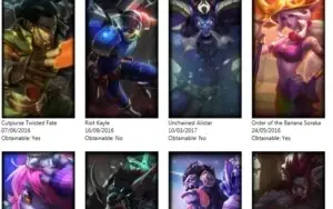 conta plat5 61 campeões e 18 skins
