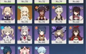 5 ESTRELAS= ZHONGLI, DILUC, QIQI 2 ESTRELASS, HARPA E ESPINH