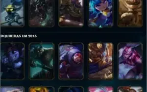 Conta Lol level 148 33 skins 134 campeões Platina IV