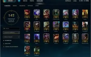 Conta Ouro 5 - 23 campeões com Skin Hecarim Lanceiro Zero