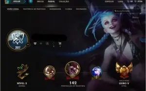 Conta Ouro 5 - 23 campeões com Skin Hecarim Lanceiro Zero