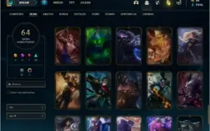 Conta prata 3 com 87 Champs e 64 Skins