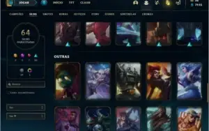 Conta prata 3 com 87 Champs e 64 Skins