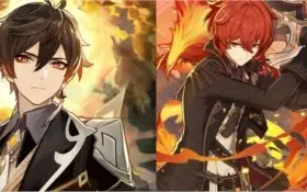 DILUC C1 + ZHONGLI COM BANNER GARANTIDO!!