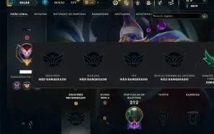 Unranked com TODOS os champs e 47 Skins +1 Prestigio