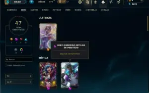 Unranked com TODOS os champs e 47 Skins +1 Prestigio