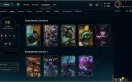 CONTA LOL COM SKINS RARAS