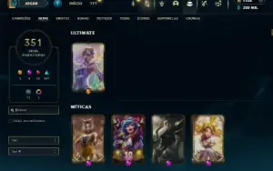 Bronze 2 com TODOS os champs e 351 Skins ( TOP / JG / MID )