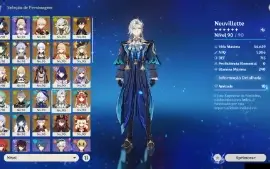 Conta de Genshin Impact Endgame Faz tudo e mais um pouco