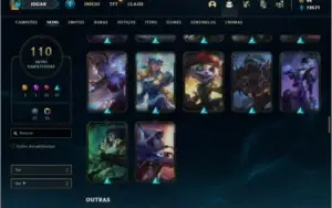 Conta Unranked com 103 Champs e 110 Skins ( 5 Vitoriosas )