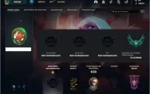 Conta Unranked com 103 Champs e 110 Skins ( 5 Vitoriosas )