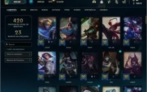 Conta Unranked com 103 Champs e 110 Skins ( 5 Vitoriosas )
