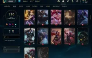 Conta Unranked com 103 Champs e 110 Skins ( 5 Vitoriosas )