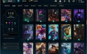 Conta Unranked com 103 Champs e 110 Skins ( 5 Vitoriosas )