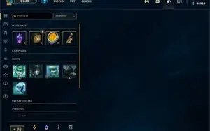 CONTA SMURF UNRANKED COM ZED LÂMINA DO TROVÃO E 59K EA