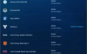 Conta Battle net com muitos jogos e itens