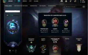 Conta platina 4 com TODOS os champs e 264 skins + 52 Cromas