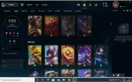 Conta Prata 1, Com 390 Skins, Full Campeões.
