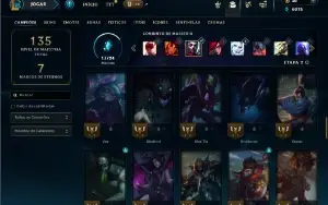 Diamante 4 com 65 Champs e 32 Skins