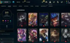 conta gold 4  wr alto. 89 skins habilitadas 