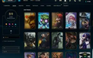 conta gold 4  wr alto. 89 skins habilitadas 