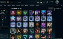 CONTA COM 223 SKINS E 320 ÍCONES