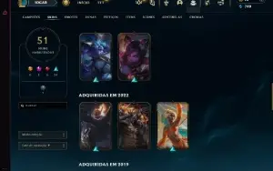 Conta LOL lvl 205 - 126 campeões - 51 skins precinho