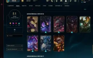 Conta LOL lvl 205 - 126 campeões - 51 skins precinho