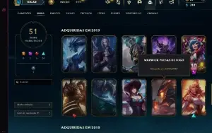 Conta LOL lvl 205 - 126 campeões - 51 skins precinho