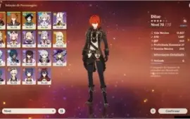 AR40 Venti + Diluc + Childe + Albedo + Arma 5*