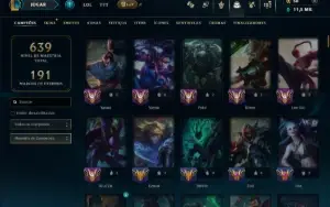 Unranked com TODOS os Champs e 309 Skins ( MID / ADC / JG )