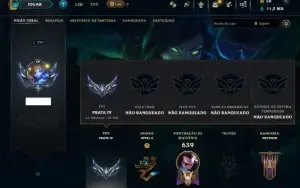 Unranked com TODOS os Champs e 309 Skins ( MID / ADC / JG )