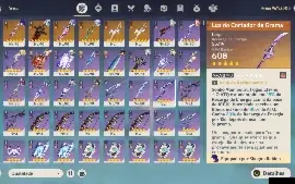 Conta Genshin Impact AR57 (ayato,ganyu,raiden,itto,zhongli)